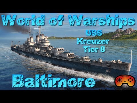 Die neue Tier 8 Baltimore Preview in World of Warships - Deutsch/German - US Kreuzer Gameplay