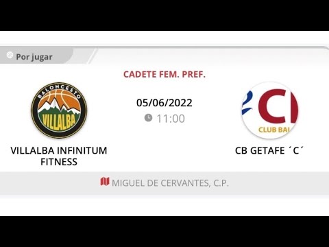 Cadete fem C VILLALBA INFINITUM FITNESS - CB GETAFE