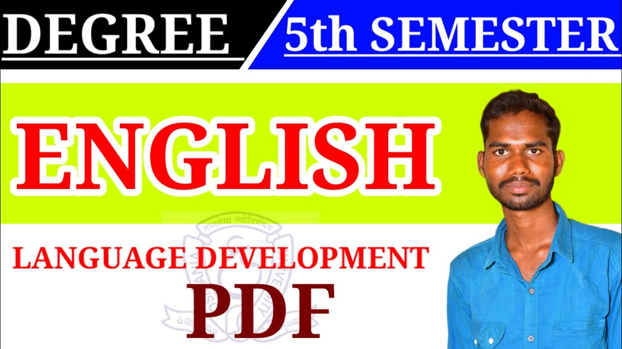 DEGREE 5TH SEMESTER ENGLISH LANGUAGE DEVELOPMENT IMPORTANT QUESTIONS PDF EXPLANATION 🚨