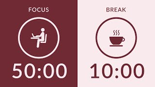50/10 Pomodoro Timer with Brown Noise 🎧 7-Hour Study with Me for Deep Focus & ADHD ✨