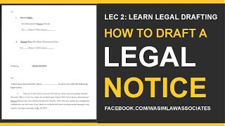 How to Draft a Legal Notice in Pakistan