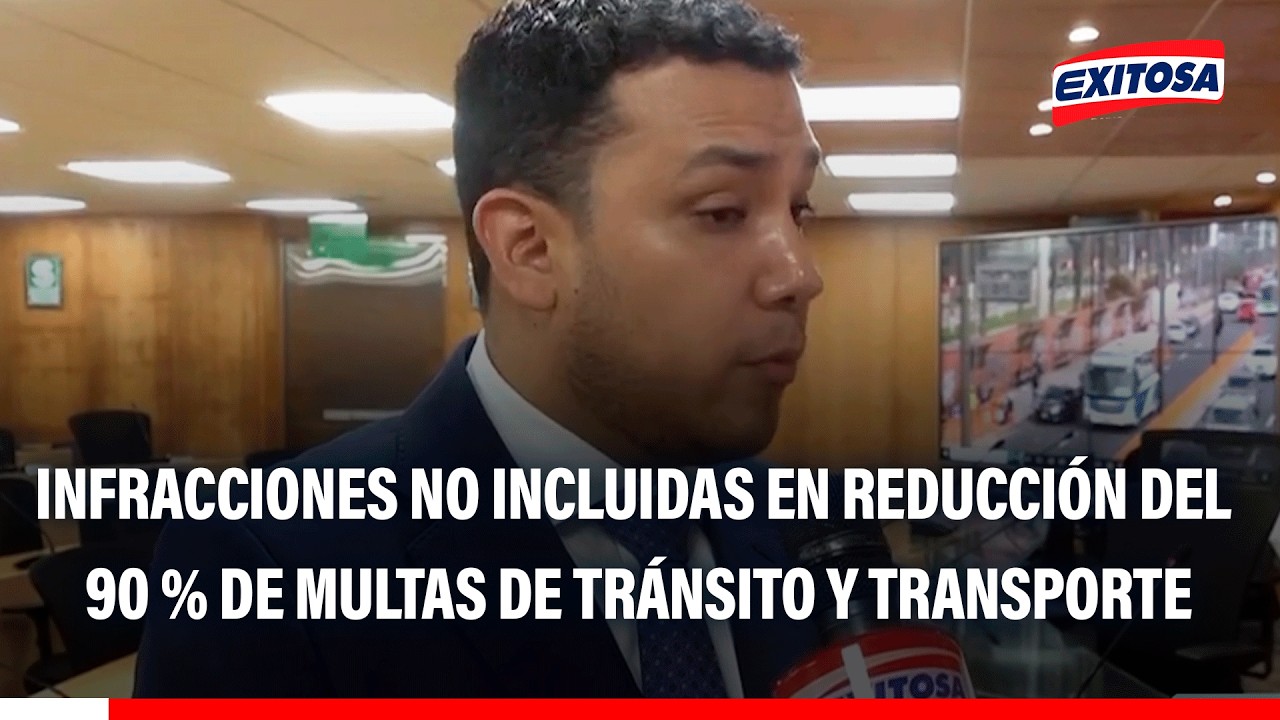 🔴🔵MTC enumera las infracciones de tránsito y transporte no incluidas en reducción del 90 % de multas