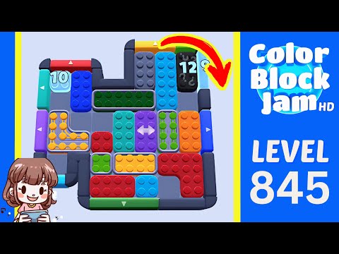 Color Block Jam Level 845 Solution Walkthrough