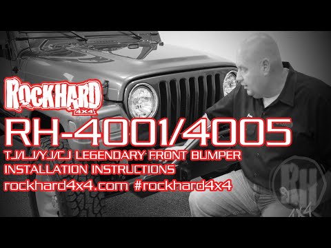RH-4001/4005 - Jeep CJ/YL/TJ/LJ Wrangler Front Bumper - Install Instructions Video by Rock Hard 4x4