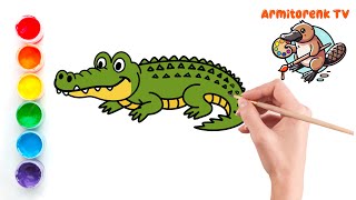 How to Draw a Cute Crocodile | Easy Drawing Tutorial for Kids