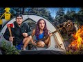 We Survived 99 Nights In The Forest IRL And A Bear Attack