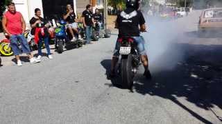 preview picture of video 'Motards de Sezures 2013- Pneu faz fumo'