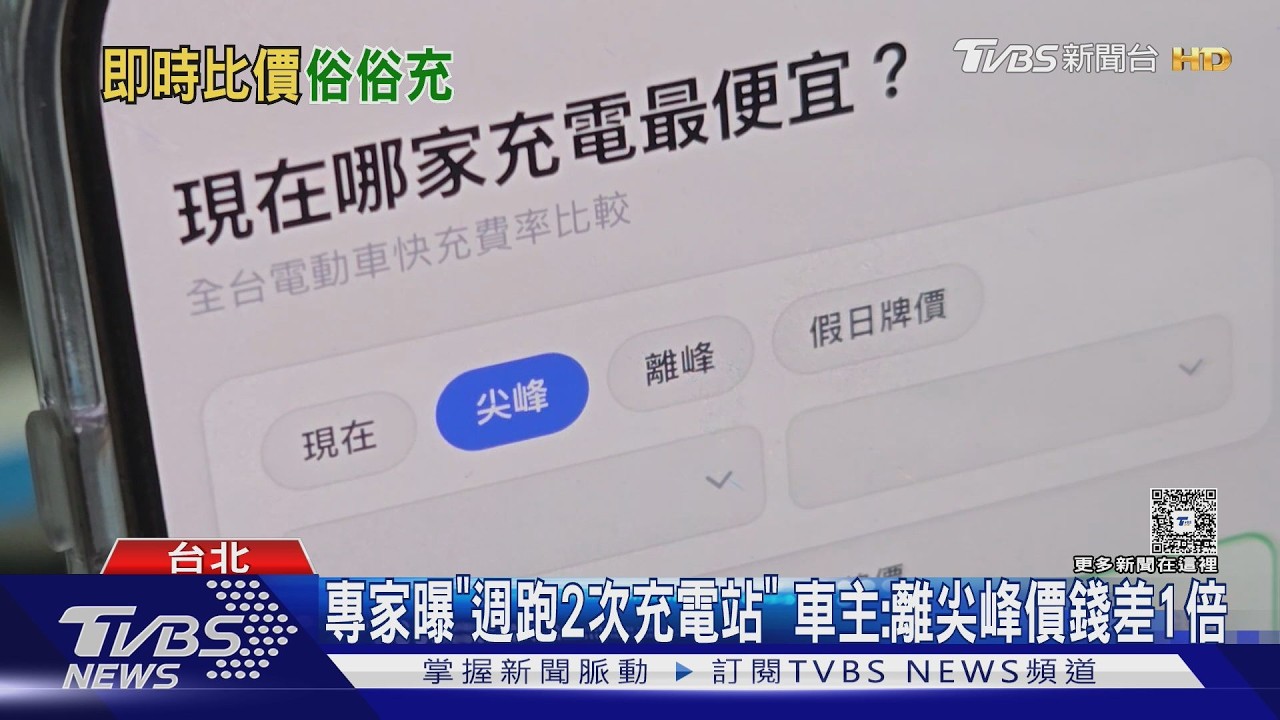 影音/APP查充電費率!估助電動車電費砍半 專家:盼秀空位