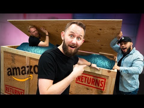Unboxing a GIANT Amazon Return Crate Full of Tech Gadgets!