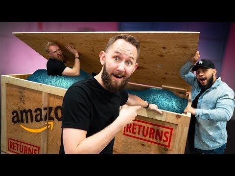 Unboxing a GIANT Amazon Return Crate Full of Tech Gadgets! Video