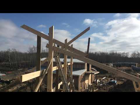 Start of Day 8 DIY Passive solar greenhouse build