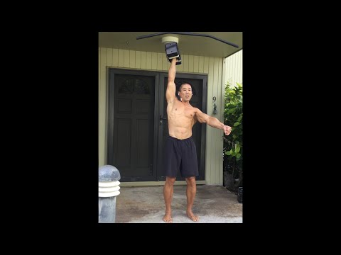 Day 198 FitPro Hawaii Vlog- 50-90 lbs. Single Arm Dumbbell Overhead Press-November 28, 2020 2:05 pm