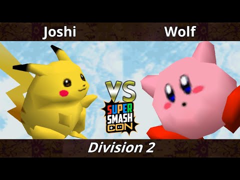 SSC 2022 Division 2 - Joshi (Pikachu) Vs. Wolf (Kirby) SSB64 Smash Bros Tournament