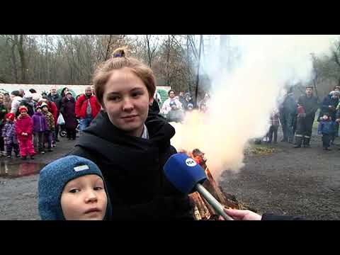 В Курске сожгли чучело коронавируса