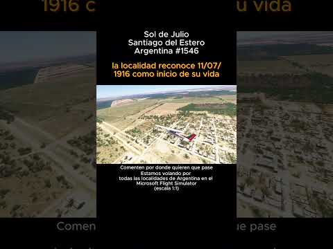 Sol de Julio, Santiago del Estero desde el Microsoft Flight Simulator #soldejulio #santiagodelestero