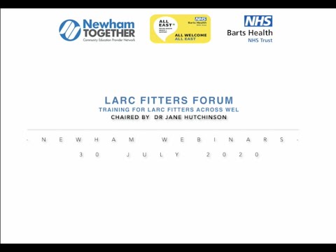 Newham Together LARC Fitters Forum – 30 Jul 20