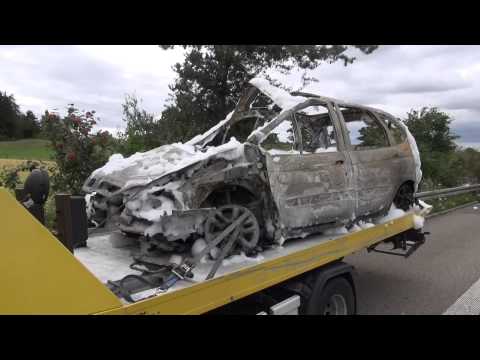 15.07.2014 Brand PKW+Wohnwagen A1 Richtung Blankenheim