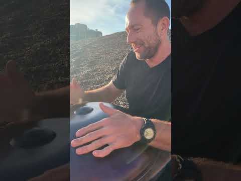 Hang drum on the beach with Somesh