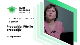 "Propoziția. Părțile propoziției"