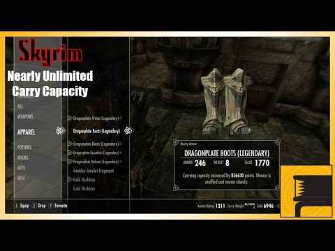 Skyrim: Nearly Unlimited Carry Capacity