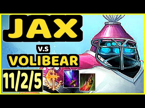 WERLYB (JAX) vs VOLIBEAR - 11/2/5 KDA TOP GAMEPLAY - EUW Ranked GRANDMASTER