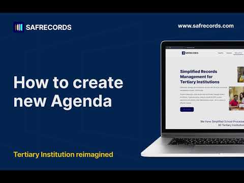 How to Create New Agenda in the Paperless Senate Portal | SAFRecords Guide | FlexiSAF