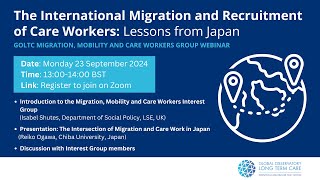 The International Migration and Recruitment of Care Workers: Lessons from Japan