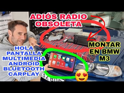 Cambiar RADIO Coche por PANTALLA MULTIMEDIA AUTOKIT Android Carplay bluetooth BMW M3 en CrossAudio