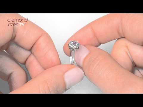 FET28-RUY - 18K White Gold Diamond and Pink Sapphire Ring 0.07ct