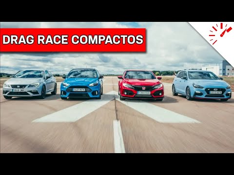 Drag Race Hyundai i30N, Ford Focus RS, Honda Civic Type R, Seat Leon Cupra