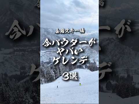 全国スキー場の“今”パウダーがヤバいゲレンデ3選 #shorts #スキー場