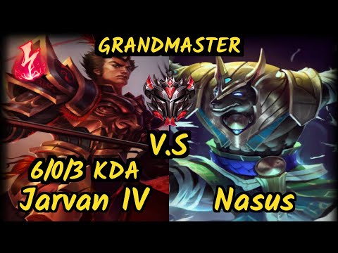 4LaN (JARVAN IV) vs NASUS - 6/0/3 KDA JUNGLE GAMEPLAY - BR Ranked GRANDMASTER