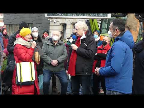 Demo Berlin Rede über gesunde Ernährung, billiges Fleisch und Wende der Agrarpolitik 22 Januar 2022