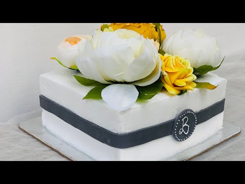 simple flower cake decoration