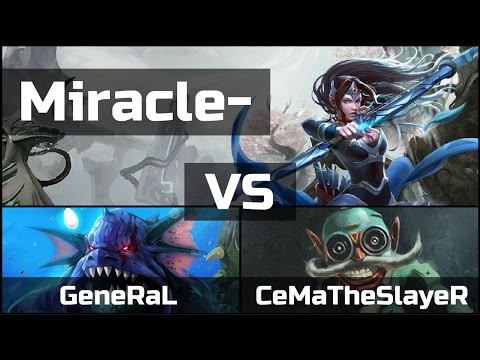 Miracle vs GeneRaL & CeMaTheSlayeR • Mirana • 18-2 — Pro MMR Gameplay Dota 2