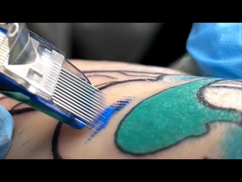 tattooing in slow motion：How do tattoo needle  work？