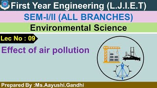 Lec-09_Effect of air pollution| Environmental Science | First Year Engineering