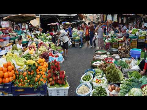 Best Morning Food Market Tours In Town 2026 – Activities Of Khmer People Buy Food In Market Daily