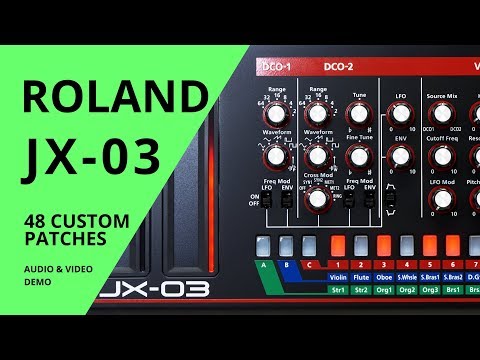 Roland JX-03: ARTIST BANK - 48 PATCHES / 3 BANKS