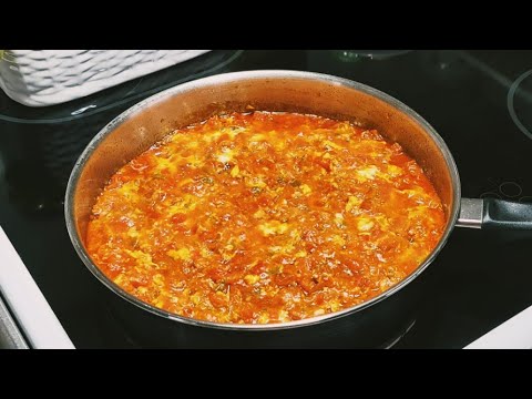 DELICIOUS 🥘MENEMEN🥘HOW TO MAKE 🤩menemen recipe 👩🏻‍🍳❤👨🏻‍🍳