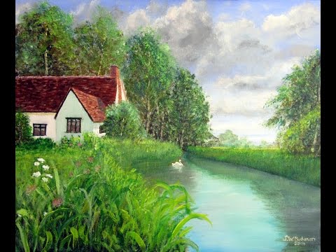 Cottage at Flatford - acrylic painting by Steve Buchanan