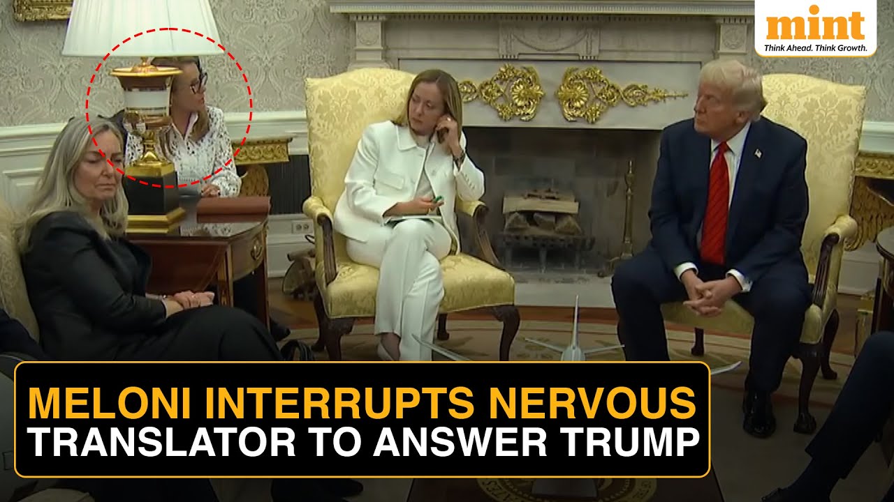 On Cam: Meloni's Translator Was Visibly Nervous In Front Of Trump, Watch What Italy PM Did Next...