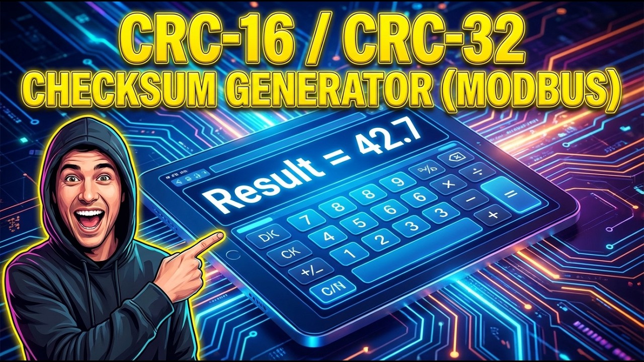 CRC-16 / CRC-32 Checksum Generator (Modbus)