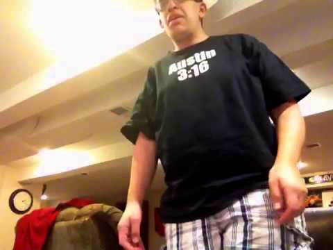 Brad Doing his impression of stone. Cold steve Austin part.