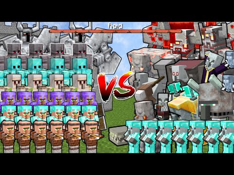 ULTRA MODDED RAID (7 WAVES) vs EVERY LEVEL OF VILLAGE DEFENCE | Minecraft Mob Battle