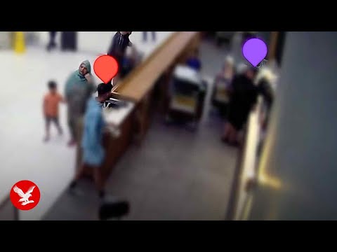 CCTV shows headbutt which sparked Manchester Airport police brawl, jury told