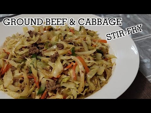 GROUND BEEF AND CABBAGE STIR-FRY