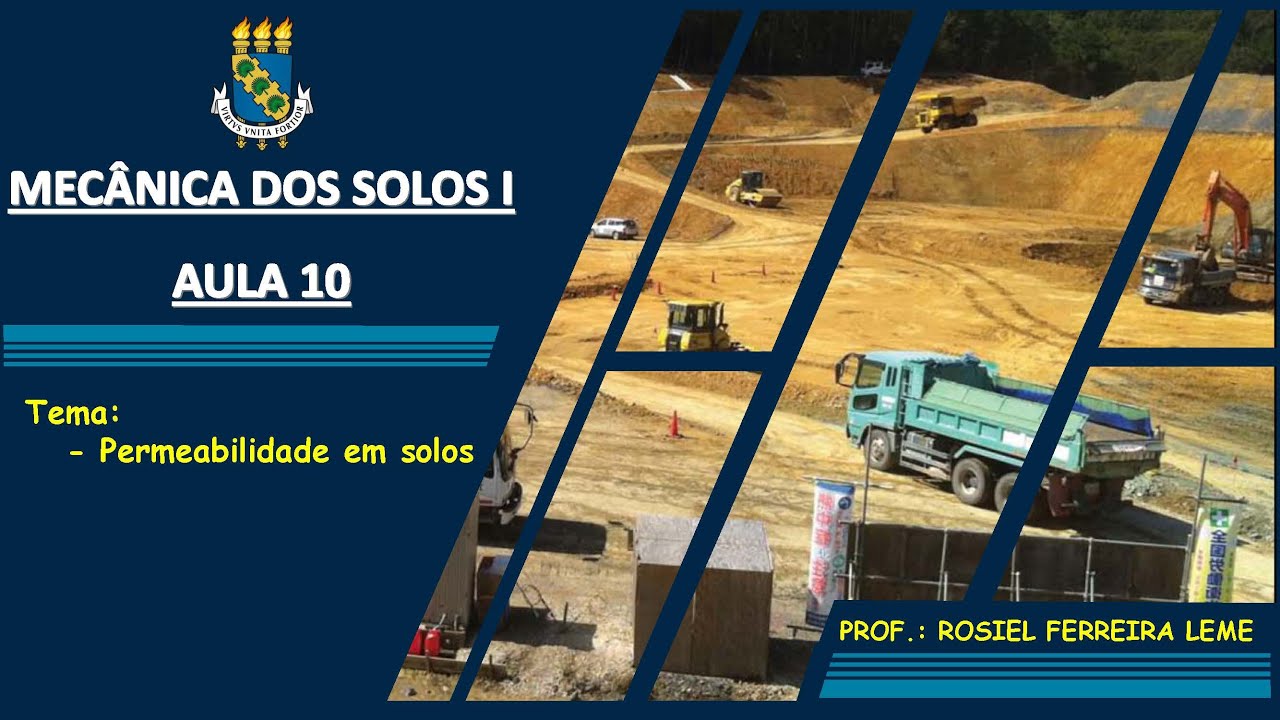 AULA 10   PERMEABILIDADE  DO SOLO (PARTE 1)