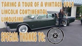 EXPLORING a VINTAGE 1967 LINCOLN CONTINENTAL LIMOUSINE!!! woo hoo! super dope rad!