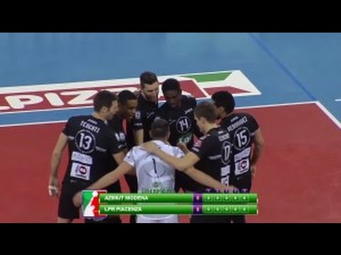 Highlights Azimut Modena - LPR Piacenza 3-1 (25-19; 19-25;25-21; 25-19)